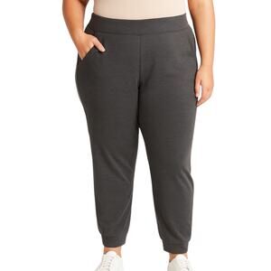 Gap Fit Brushed Tech Jersey Women's Gray Tapered Jogger Sweat Pants Size XL